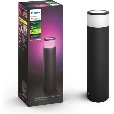 Afbeelding van Philips Hue Calla sokkellamp White and Color Zwart hoog uitbreiding