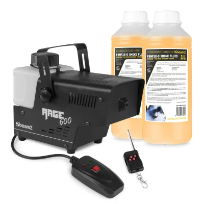 Afbeelding van BeamZ RAGE600 rookmachine met 2 liter rookvloeistof en draadloze