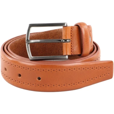 Afbeelding van Vanzetti Leren Riem Leather Belt W85 Cognac Lichtbruin