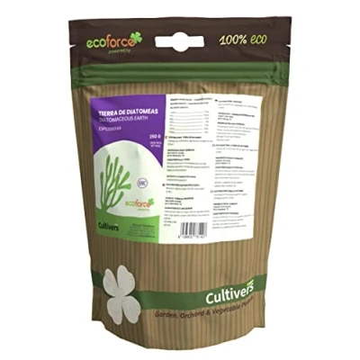 Afbeelding van CULTIVERS Gemicroniseerde diatomeeënaarde 250 g 100% natuurlijk en ecologisch. Niet gecalcineerd met een hoge zuiverheidsgraad, zonder behandelingen of residuen. Food Grade E551C