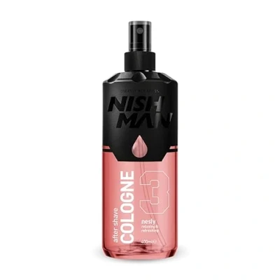 Afbeelding van NISHMAN After Shave Cologne 03 Nesly 400ml Verfrissende Geur voor de Moderne Man Perfect na het Scheren Langdurige Bescherming en Hydratatie