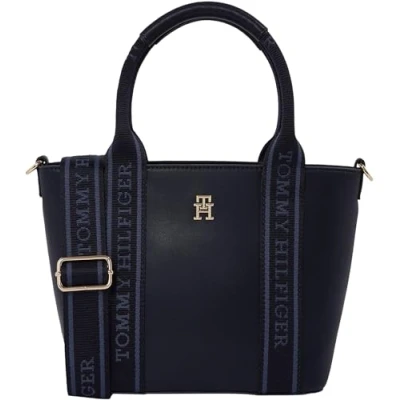 Afbeelding van Tommy Hilfiger Logotape MINI TOTE Handtas, Dames, Maat: One Size, Blue