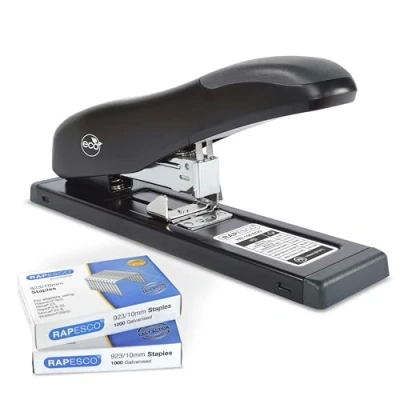 Afbeelding van Rapesco 1307 ECO HD 100 Heavy Duty Nietmachine met 2000 Type 923/10 mm Nietjes, Vel Nietcapaciteit, Zwart