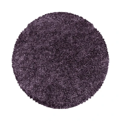 Afbeelding van Rond hoogpolig vloerkleed Softy Paars Ø 200cm Adana Carpets