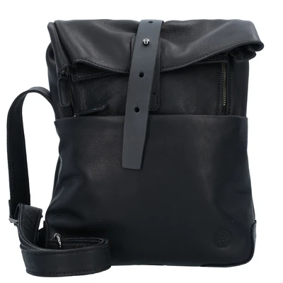 Afbeelding van HAROLD&#039;S Leren Schoudertas Mount Crossbag Black Zwart