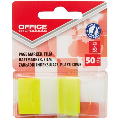 Afbeelding van Office Products index, 25 x 43 mm, blister van 50 tabs, geel 24 stuks