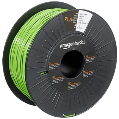 Afbeelding van Amazon Basics 3D printerfilament, PLA, 1,75 mm, felgroen, spoel van 1 kg