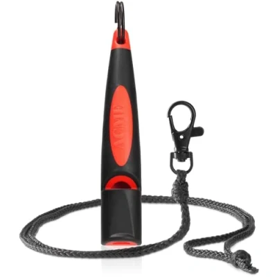 Afbeelding van ACME Hondenfluitje nr. 211,5 (update 2023) met gratis fluitband in matzwart Alpha Ideaal voor het terugroepen groot bereik frequentiegestandaardiseerd (Black/DG Orange)