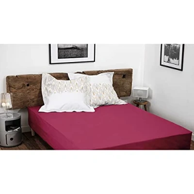Afbeelding van Home Linge Passion Hoeslaken, fuchsia, 160 x 200 cm + 30 cm, 100% katoen, 57 draden/cm² (Oeko Tex)