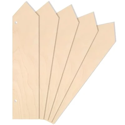 Afbeelding van Creative Deco 5 x Houten Pijlenbord 40 9 cm Multiplex Uitsparingen Perfect voor Decoupage, Cadeau