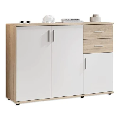 Afbeelding van Emob Commode Wit 120x35x82 cm
