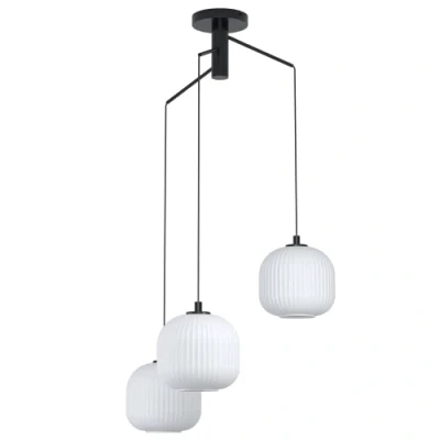 Afbeelding van EGLO Mantunalle Hanglamp   E27   Ø 62 cm   Zwart/Wit