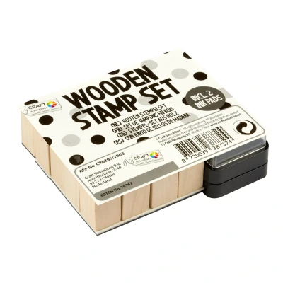 Afbeelding van Creative Craft Group Houten Stempelset Figuren, 27dlg.
