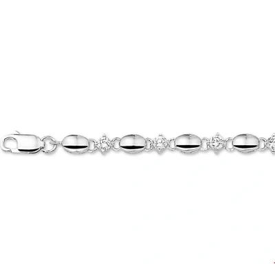 Afbeelding van Armband Zilver Zirkonia 4,5 mm x 18,5 cm lang