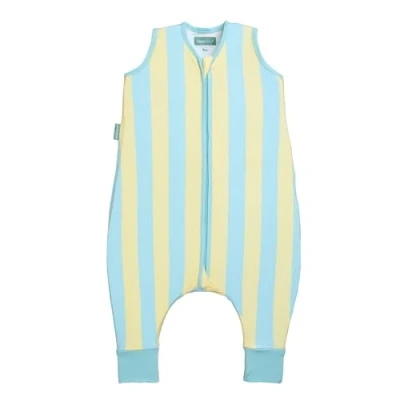 Afbeelding van molis&amp;co Slaapzak met voetjes, zomerslaapzak, 0,5 TOG, ultrafris en licht, 100% katoen (Öko Tex 100), Blue Sunshine (2 jaar)