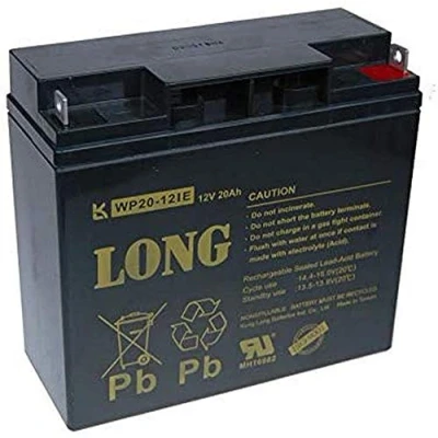 Afbeelding van LONG Loodzuur accu 12V 20Ah F3 DeepCycle (WP20 12IE) PBLO 12V020 F3AD zwart