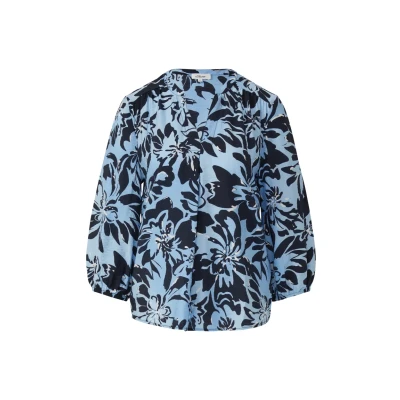 Afbeelding van s.Oliver MIT Raffung Blouse, Dames, Maat: 32, Arktisblau