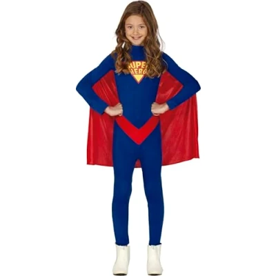 Afbeelding van Fiestas Guirca Superhero met rode cape 3 4 jaar