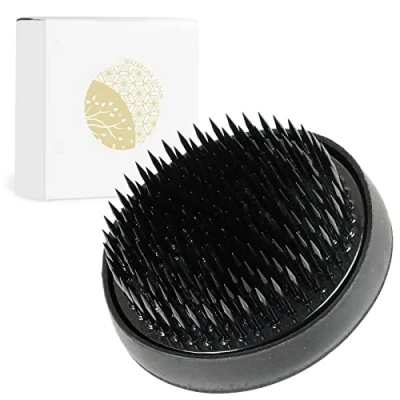 Afbeelding van Wazakura φ61mm premium zwarte Ikebana Kenzan bloem pin kikker gemaakt in Japan, Japanse bloemen arrangement tool bloemhouder voor vaas en container zwart,