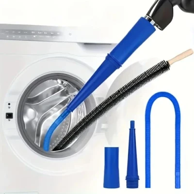 Afbeelding van Droger Vent Cleaner Kit, Vacuüm Gehechtheid, Buigbare Lint Remover En Flexibele Pluizenborstel, voor Wasmachine Etc, Cleaning (2 PCS)