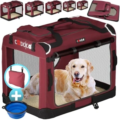 Afbeelding van Cadoca Honden &amp; Katten Reisbench L 70x53x50cm Donker Rood