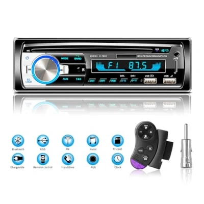 Afbeelding van Auto Radio, Lifelf Bluetooth Stereo 65 W X 4 FM Radio Handsfree Bellen met Draadloze Afstandsbediening Enkele Din MP3 speler, USB/TF/AUX Audio