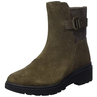 Afbeelding van Clarks Dames Calla Mid Fashion Boot, Dark Olive SDE, 39,5 EU