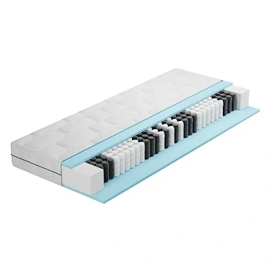Afbeelding van BMM Ortho Medic matras 90 x 200 cm pocketveringmatras, hardheid H4/Öko Tex gecertificeerd, orthopedisch met 7 zones, hoogte 21 cm, matrassen geproduceerd in Duitsland