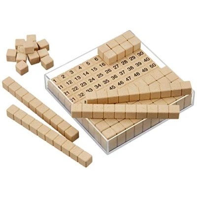 Afbeelding van WISSNER aktiv lernen Honderd box set 10 x cm, (29 delen) gemaakt van RE Wood®, in een plastic