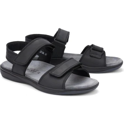 Afbeelding van Mephisto Simon heren sandaal zwart maat 47 (EU) 12 (UK)