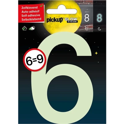 Afbeelding van Pickup Glow In The Dark Huisnummer 6=9 10 cm
