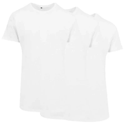 Afbeelding van Build Your Brand Heren Shaped Long Tee 3 pack T shirt, wit (Wht/Wht/Wht 01205), M