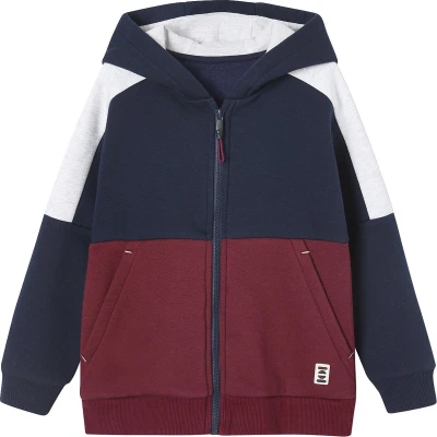 Afbeelding van Vertbaudet Sportieve sweater met rits en capuchon, colourblock effect, jongens