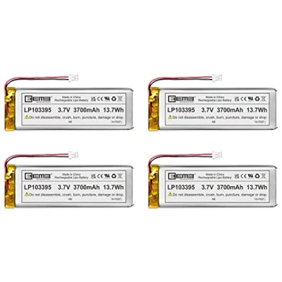 Afbeelding van EEMB lithium polymeerbatterij 3,7 V 3700mAh 103395 Lipo oplaadbare batterij met draad JST connector voor VXI Blue Parrott bevestig de polariteit van het apparaat en aankoop(4)