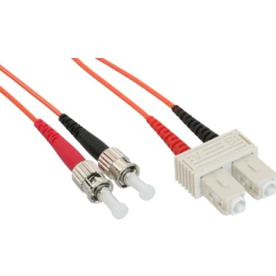 Afbeelding van SC ST Duplex Optical Fiber Patch kabel Multi Mode OM2 5 meter InLine