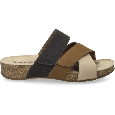 Afbeelding van Josef Seibel Muiltjes met hak, Dames, Maat: 36, Beige multi Schoenen