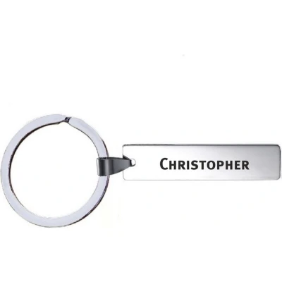 Afbeelding van Sleutelhanger Met Naam Christopher RVS