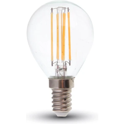 Afbeelding van LED Filament lamp E14 fitting 6 Watt 600lm P45 extra warm wit 2700K