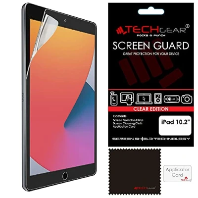Afbeelding van TECHGEAR Screen Protector voor iPad 10.2&quot; 2021/2020/2019, HELDERE Guard Covers Compatibel met Nieuwe Apple 9e/8e/7e Generatie 2021/2020/2019