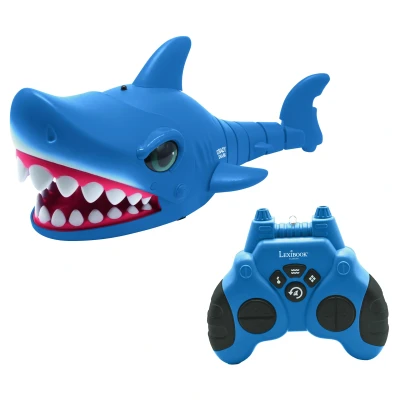 Afbeelding van Lexibook Gekke haai Afstandsbediening haai, tot 5 km/u, Automatisch jagen en dansen modi, Programmeerbaar, Muziek effecten, Blauw, SHARK01