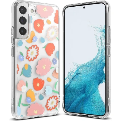Afbeelding van Ringke Fusion Design gepantserde hoes met gelframe voor Samsung Galaxy S22+ (S22 Plus) transparant (bloemen) (F593R31)