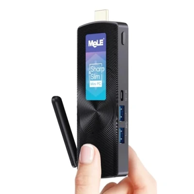 Afbeelding van MeLE PCG02 Ventilatorloze Mini PC Stick Windows 11 Home Celeron N4000 (tot 2,6 GHz) 4GB LPDDR4 128GB ROM Micro Computer Kleine Desktop met Gigabit Ethernet, 4K HDMI