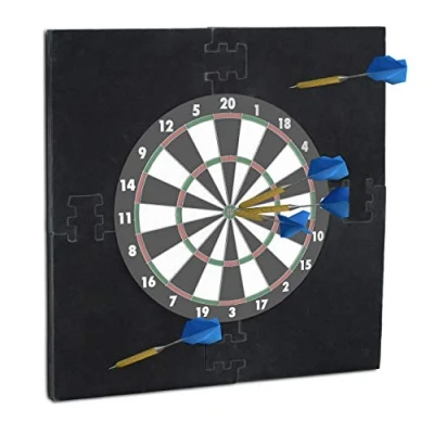 Afbeelding van Relaxdays dartbord surround ring beschermrand beschermring voor 45cm zwart