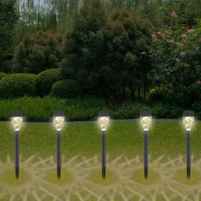Afbeelding van BEPER P207ILO05 Set van 5 Solar Tuinlampen, Tuin en Buitenlampen met LED, Aangedreven Buitentraplampen, Lampen Spike, IP44, Automatisch Opladen