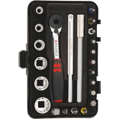 Afbeelding van Würth 096511 23 dopsleutel 1/4 inch multi assortiment mini, zwart