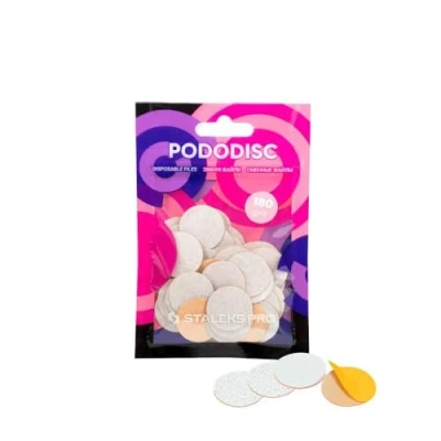 Afbeelding van STALEKS PRO Pododisc 50 slijpschijven 20 mm voor nageldraaimachines, speciaal pedicure (korrel 180)