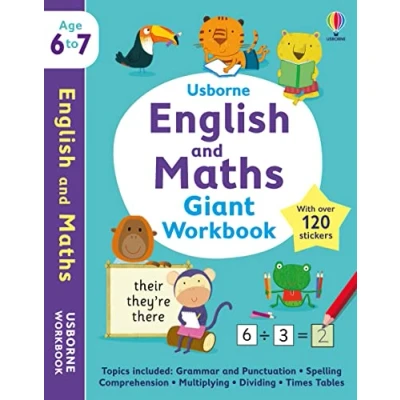 Afbeelding van Usborne English and Maths Giant Workbook 6 7 (Usborne Workbooks)