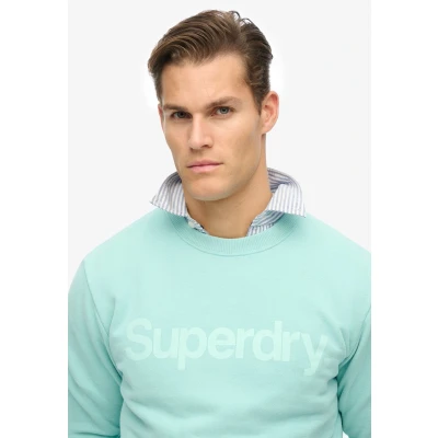 Afbeelding van Superdry CORE LOGO CITY CREW Sweater, Heren, Maat: XL, Grey green