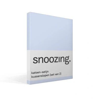 Afbeelding van Snoozing Katoen satijn Kussenslopen 2 stuks 60x70 cm Hemel