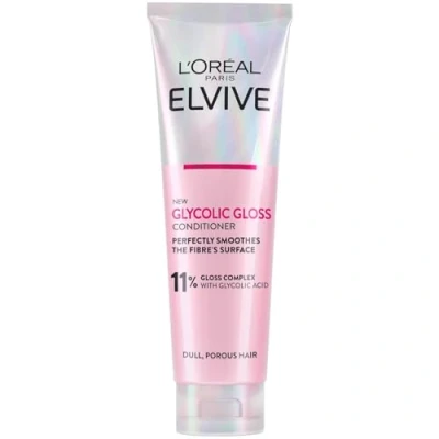 Afbeelding van L&#039;Oréal Paris Elvital Glycolic Gloss conditioner voor glanzend en dof haar, haarverzorging gezond haar ultieme glans, regeneratie van de haarverzegeling, met glycolzuur, 150 ml